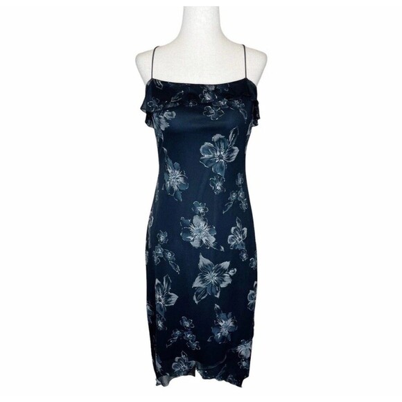 Vintage Y2K Byer Too Dress Sz L Chiffon Layered Whimsigoth Fairy Foral Gyaru - Picture 1 of 14